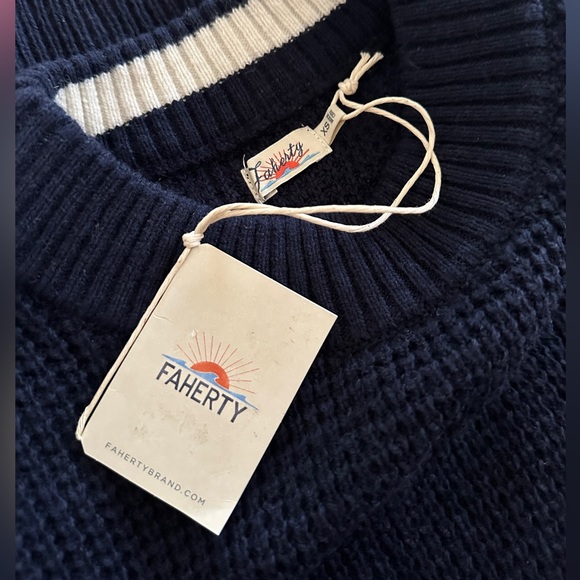 NWT Faherty Wisp Waffle Sweater - Picture 6 of 7